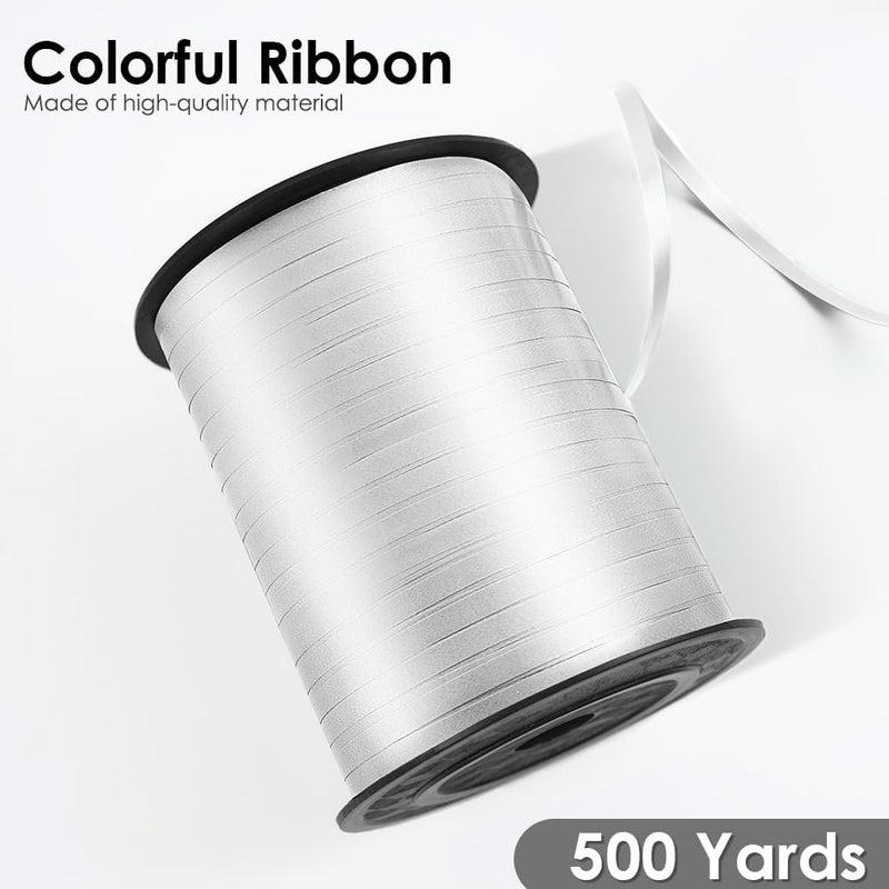 VISPAD White Curling Ribbon, Balloon String 500 Yard for Gift Wrapping, Curly Ribbons, 3/16" for Florist Flower, Baby Shower, Valentines Day,Birthday - Image 2